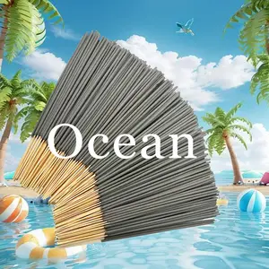 22cm Ocean Scented Handmade Bamboo Incense Sticks, Long-Lasting Fragrance, Ideal for Yoga, Meditation, Outdoor Activities