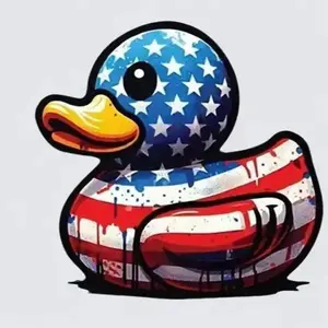 Patriotic Rubber Duck Decal car sticker