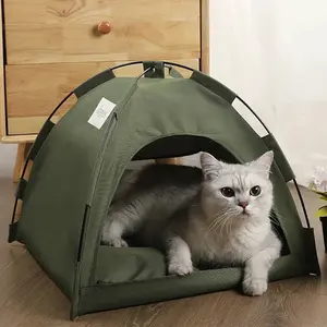Bed - Cat Tent Dog Bed Pet Teepee with Cushion for Dog Kennel Indoor Cat Nest Cat Bed for Kitten Puppy Cave Dog House Pet Sofa products