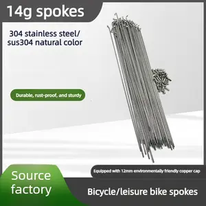 14g Stainless Steel Spokes for Mountain Bikes, Road Bike Wire Spokes, Sizes 26 Inch 27.5 Inch 29 Inch, Full Size Set, 12 Pieces Per Group