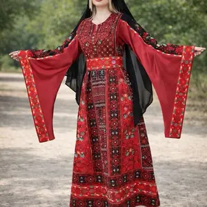 Princess thobe elegant full embroidery elegant  sleeves  3-p