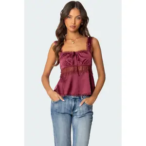 Loryn Lacey Satin Effect Top