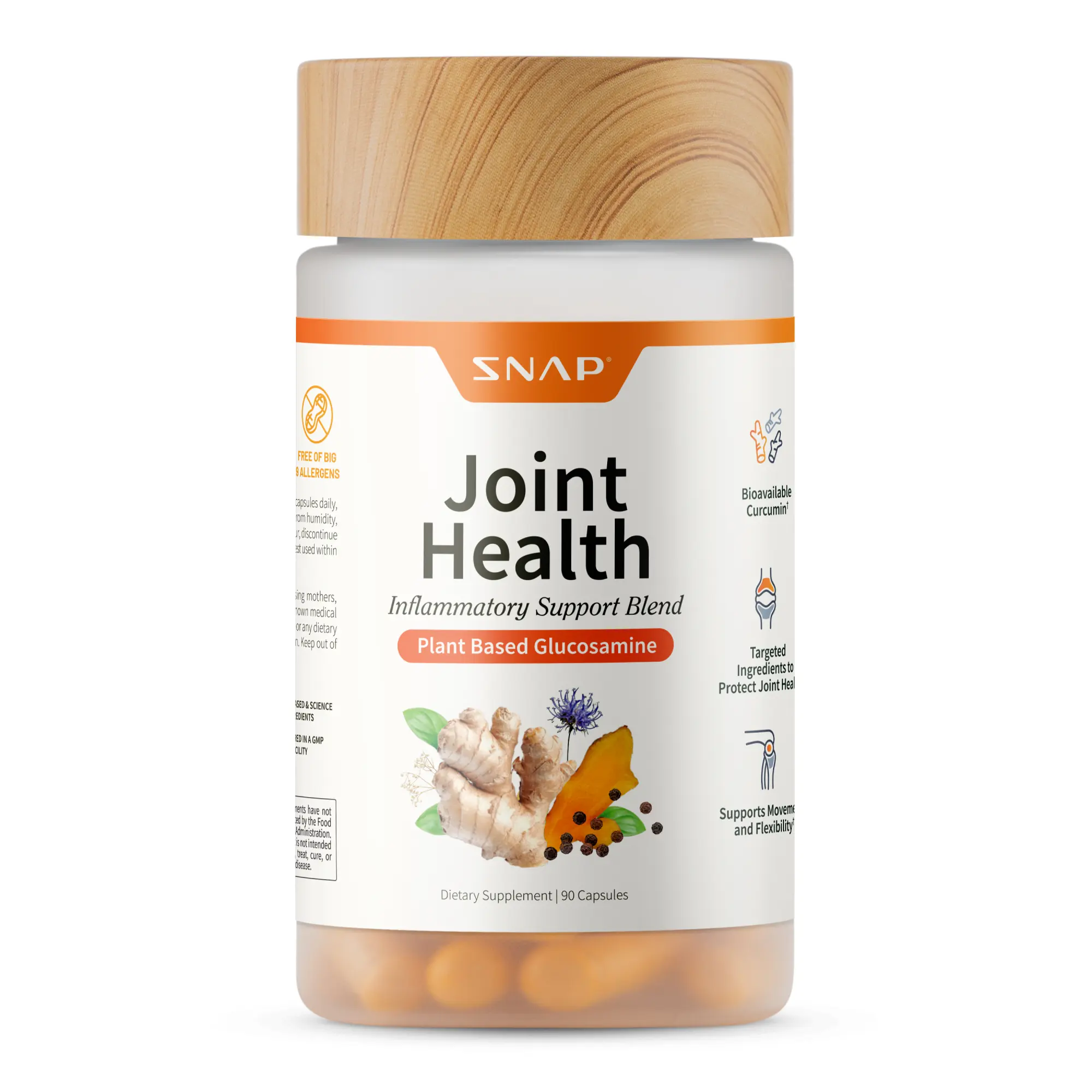 Snap Supplements - Joint Health - Natural Supplement Capsules - 30 Servings Healthcare Edible