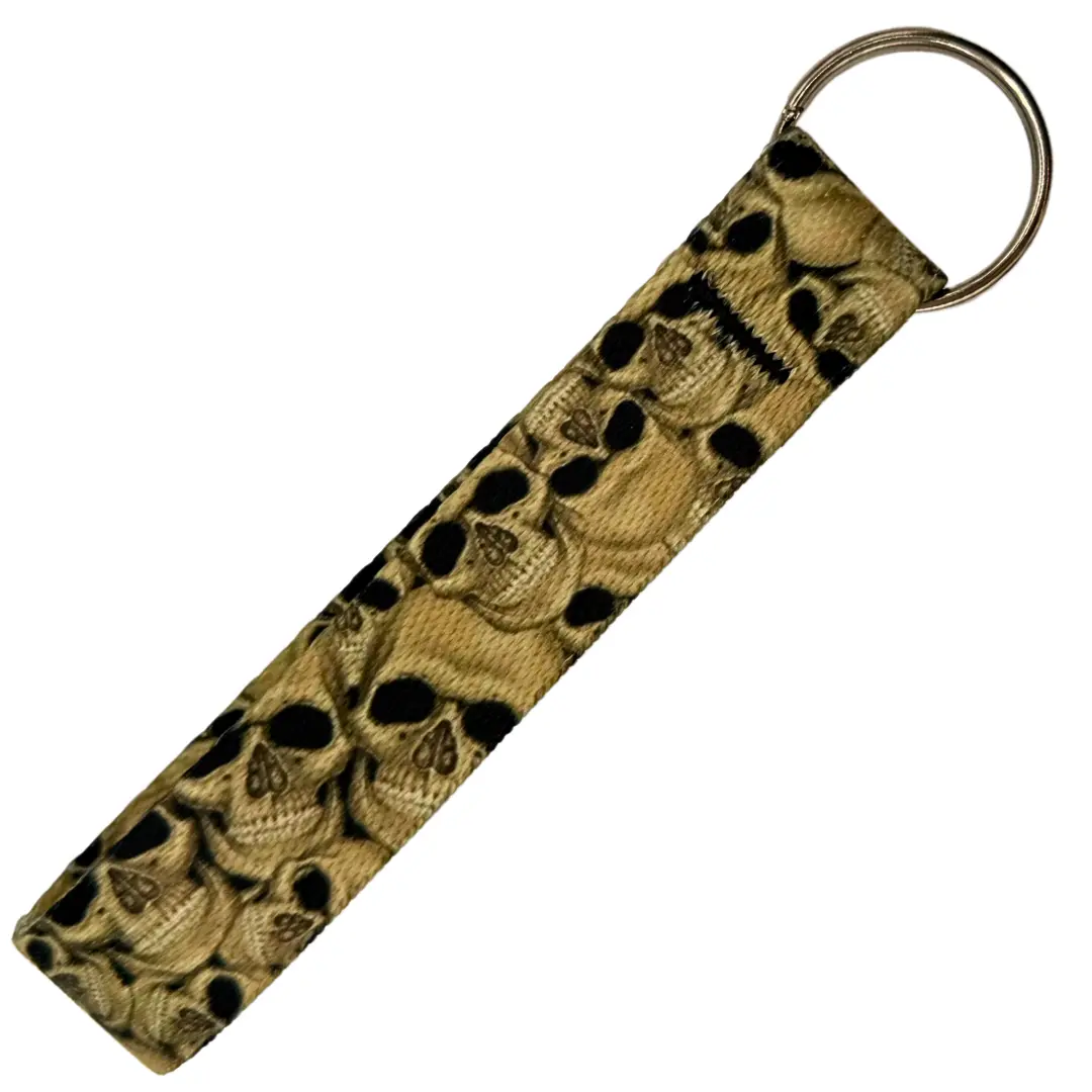 Northwest Straps Fabric Gothic Skull Keychain - Durable, Compact Punk Inspired Accessory with Bold Skull Design, Grunge Style, Keychain Bag Pendant, Bag Charm for Backpacks, Purses, Bag Charms