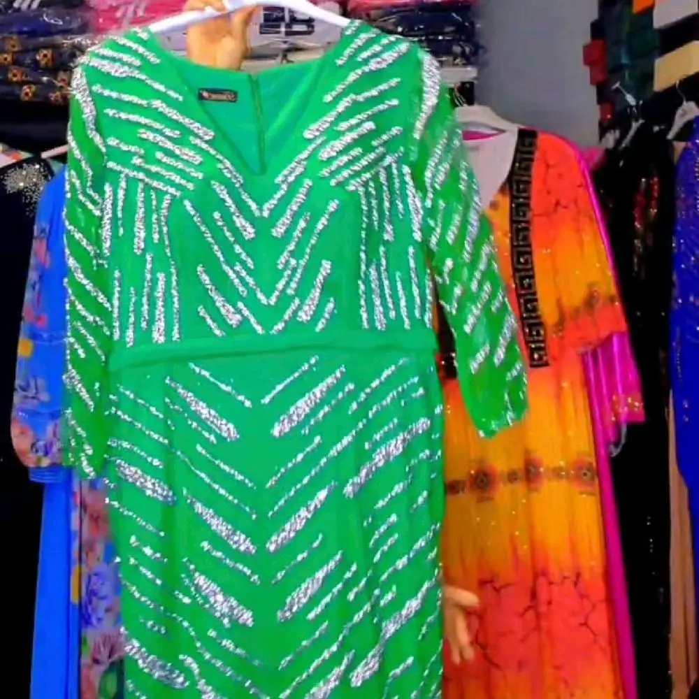 Luxury party dresses L, 2XL 3XL  available in  royal Blue  Lilc, gold green colors Womenswear
