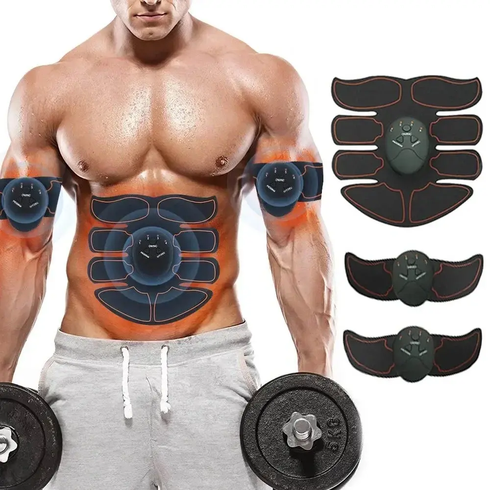 EMS Muscle Training Device, Rechargeable Body Fitness Trainer for Sports & Outdoor Exercise Machine Attachments
