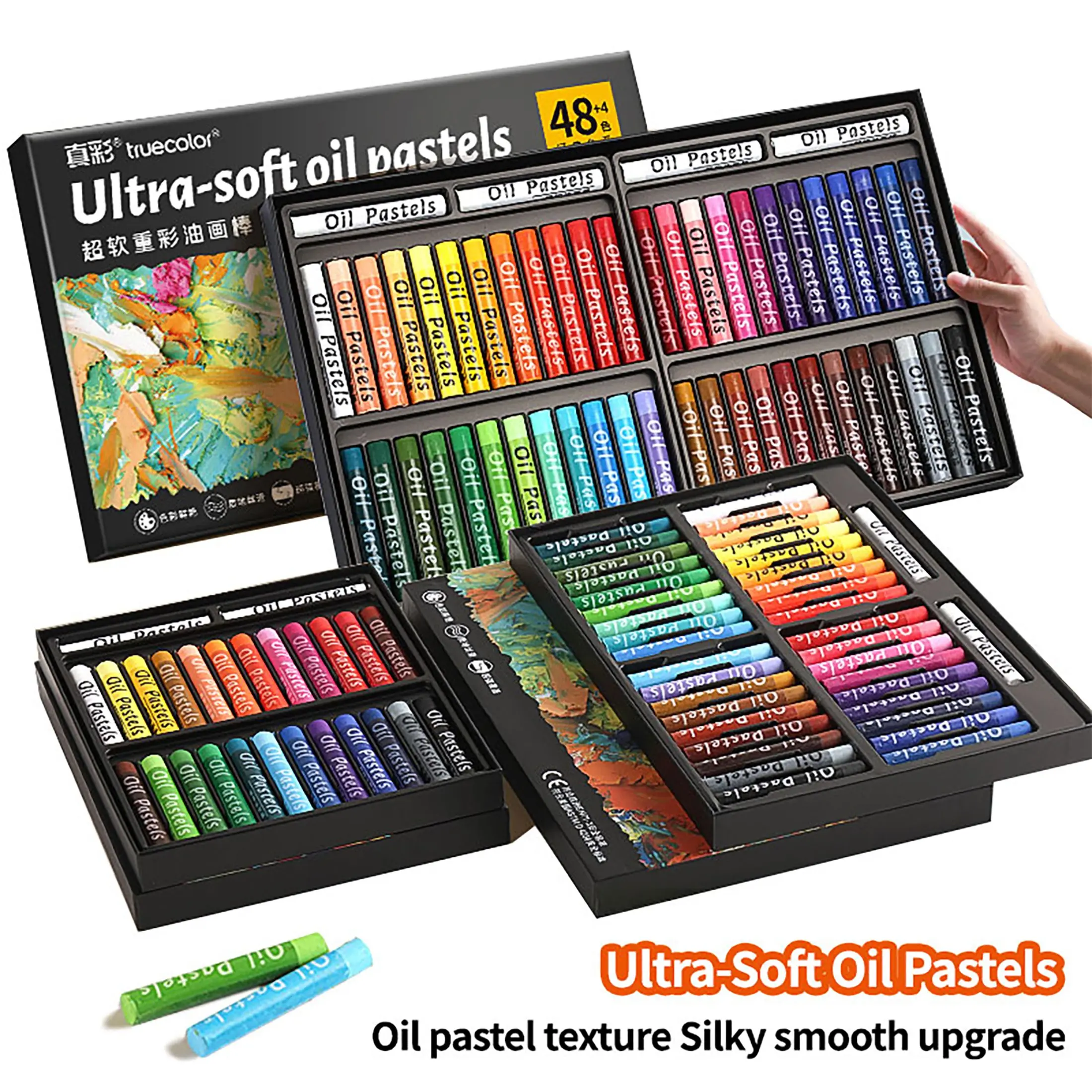 24/36/48 Color Ultra Soft Oil Painting Sticks, Classic/macaron/morandi Colors, Thick Hard Box Storage, Ideal for Drawing Gifts