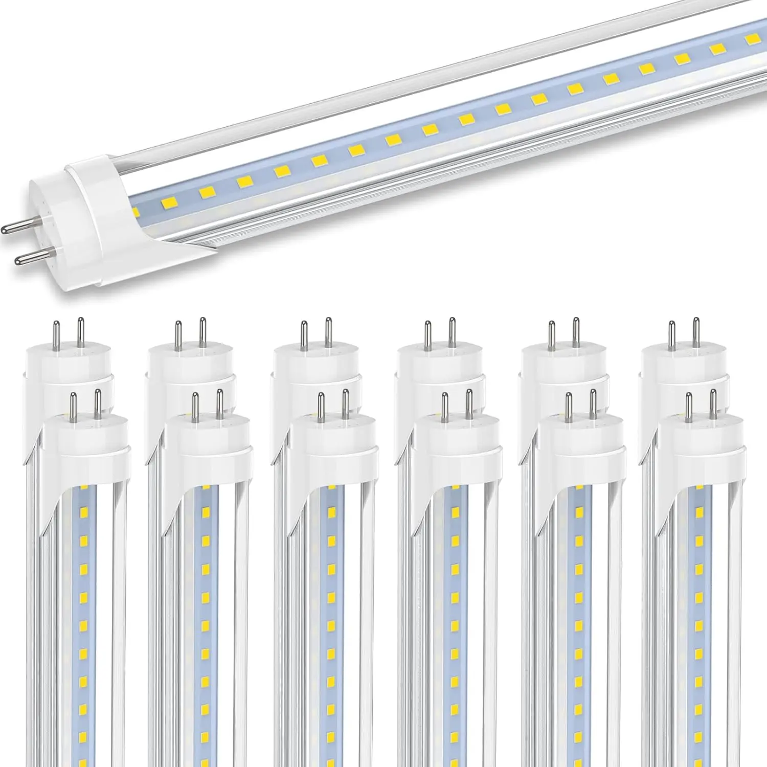 3FT LED Tube Light, G13 2-Pin T8 LED Light Bulb, 14W(30W Equiv.), 5000K Daylight, 1600LM, 36 Inch T10 T12 F30T12 Fluorescent Tube Replacement, Remove Ballast, Dual-Ended Power, Ceiling lights for Shop Garage Warehouse Workshop, 12 Pack