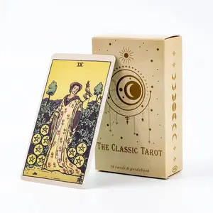 The Classic Tarot Board Game For Beginners 78Pcs 10.4x6.1cm Oracle Card with Guidebook and Beautiful Illustrations