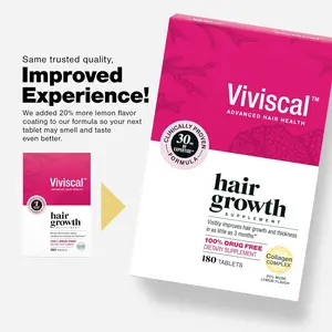 Viviscal Hair Growth Supplements For Women For Thicker, Fuller Hair, Nourishes Thinning & Loss, With Proprietary Collagen Complex