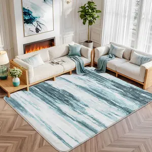 Tie Dye Fuzzy Large Rug, 1 Count Modern Durable Soft Carpet with Anti-slip Base, Indoor Decorative Floor Mat, Room Decor, Fluffy Bedroom Rug, Summer Gifts