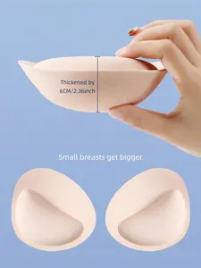 Soft Latex Bra Pads - Extra Thick Push-Up Pads, Push Up Inserts, Removable Cup Design, Comfortable Bra Accessory, Breathable Filling, Seamless Fit, Durable Lining, Wardrobe Essential