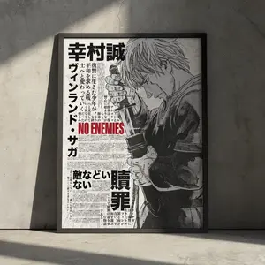 Vinland Saga Thorfinn Poster Anime Wall Art Minimalist Manga Print