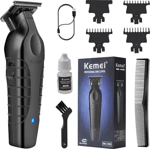 Kemei-2299 Professional Men's Hair/Beard Trimmer Zero Gap Hair Clipper with T-blade, cordless charging