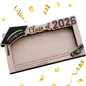 2026 Graduation Gift, Wooden Graduation Envelope Box, ideal for Class of 2026 high school graduates, college graduates and students.