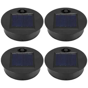 4 Pieces Replacement Solar Light Tops Outdoor Hanging Lantern Light Solar Light Parts Round Solar Lights Waterproof
