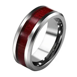 Classic Men's Red Wood Wedding Ring