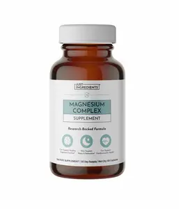 Just Ingredients Magnesium Complex – 60‑Capsule Five Bioavailable Magnesium Forms (Aquamin Sea Minerals, Malate, Orotate, Taurate, Bisglycinate) – Supports Relaxation, Sleep, Mood, Heart & Nervous System