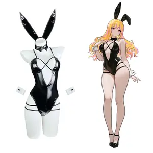 Koruraclub KO71 Cosplay Bunny Girl Costume Sexy Fitted Design with Bunny Ears Tail for Anime Conventions Black Womenswear Clothes Valentine's Day gift SpringStatements