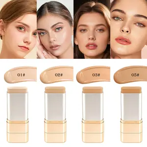 2-In-1 Concealer Foundation Hybrid Makeup Stick, Covers Blemishes & Imperfections, Portable Cosmetic Tool for Daily Use, Women's Essential Beauty Item