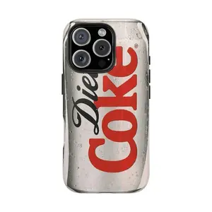 Diet Coke Can Themed Phone Case Premium Matte Texture, Protection, Shockproof, Anti-Drop, Anti-Fingerprint For IPhone 17-12, Pro Max, Pro Plus, and Samsung S25-22 Protection Safety