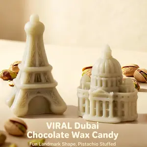 Wax Candy Filled With Dubai Chocolate Sauce 【2-Pack】 Fun Retro Party Snacks ASMR Sweet Candy Snacks Fruit Snacks Popular Wax Candy Bombs #Mother's Day Gift Fruit Dubai Chocolate Filled Wax Candy #SummerVibes