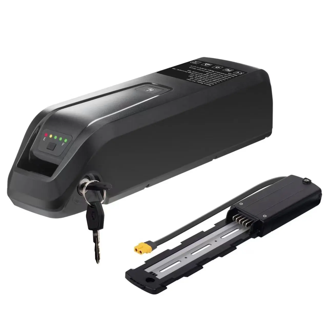 Bydrena 36V10Ah Lithium Ebike Battery, 2A Fast Charge Charger, 5-Pin Baseplate, 30A BMS, USB Port, LED Indicator, Safety Lock, Overload Protection for 0-750W Motor Electric Bikes & Scooters