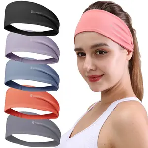 Women's Elastic Sports Headband  Sweat Absorbent Running Tennis Jumping Rope Gym Yoga Sweatband Hair Wide Band, Comfortable Workout Sweat Headband
