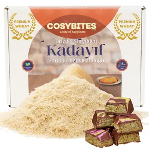 Kataifi Shredded Fillo Dough for Dubai Chocolate Bar, Knafeh Dessert Dough, Authentic Kadayif, Shredded Phyllo Pastry, Kunafa, Kunefe, Kadaifi, Kadafi 3.5oz (100g)