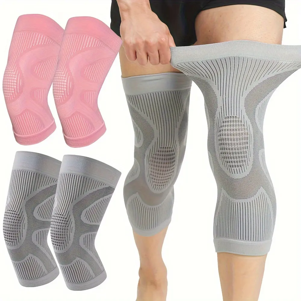 1 Pair Ultra Thin Knee Compression Sleeves for Men & Women, Lightweight Non-Slip Knee Support Brace, Breathable Knee Sleeves for Running, Gym Workout, Basketball, Sports Recovery, Daily Wear, Knee Warmer Undersleeve