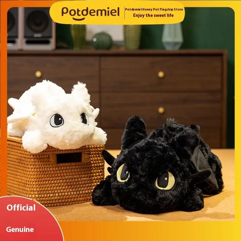 Potdemiel Cute Cartoon Cute Toothless Plush Toy Little Flying Dragon Doll Children'S Soothing Doll Birthday Gift