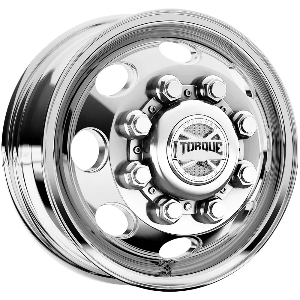 Torque TW512C Revolver Dually 16x6 8x6.5" Polished-Front Wheel Rim 16" Inch