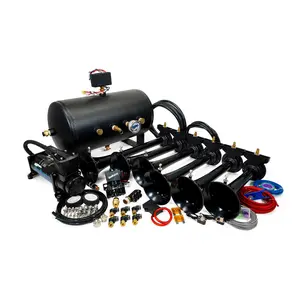 HornBlasters Shocker S6 544K Nightmare Edition Train Horn Kit 5-Gallon 150 PSI 12-Volt with Multi-Purpose Air System