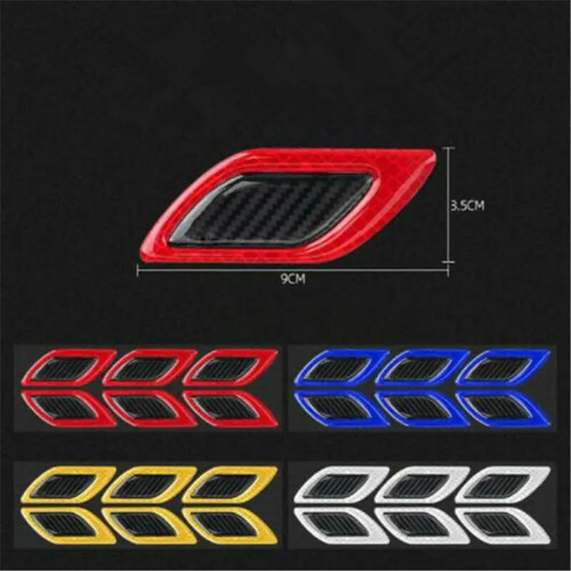 6pcs/set Car Reflective Stickers Anti-Scratch Safety Warning Sticker for Truck Auto Motor Exterior Decorative Accessories