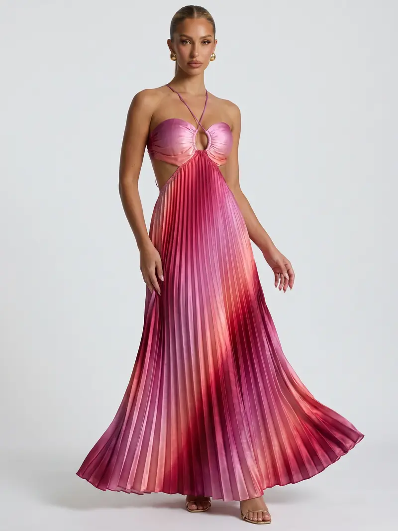 white christmas dresses Black Cut Out Maxi Dress M main image 1