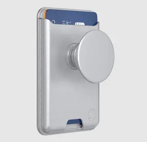 MagSafe PopWallet+ Magnetic Cellphone Stand, Silver Tech Accessory for Smartphones and Mobile Devices, Secure-Fit Phone Accessory