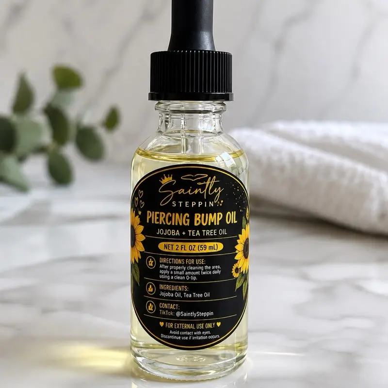 Piercing Bump Oil, Gentle Piercing Aftercare Solution for Redness & Irritation Relief