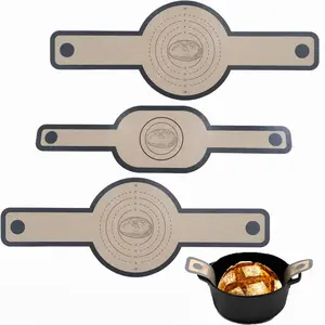 Silicone Bread Sling, 1 Count Non-stick Easy Clean Reusable Oval Silicone Baking Mat with Long Handles, Baking Utensils for Home Kitchen, Baking Supplies