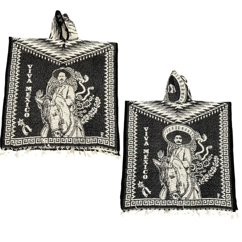 Gaban -Poncho -One Size Unisex Different Design with Braided Cord and Unique Style