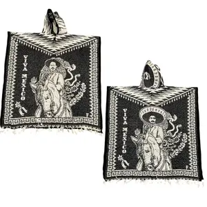 Gaban -Poncho -One Size Unisex Different Design with Braided Cord and Unique Style