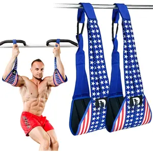 Hanging Ab Straps for Pull Up Bar & Core Strength  - Thick Padded Arm Strap for Ab Swing with 2 Rust-Resistant Carabiners - Pull Up Straps for Abs Workout at Home and Gym (Pair)