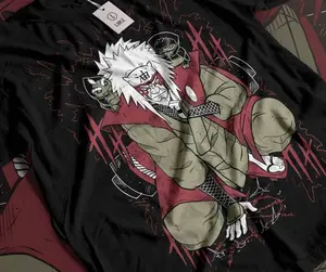 Jiraiya T-Shirt Naruto Rasengan Itachi Uchiha Anime Manga Black Shirt All Size HDE
