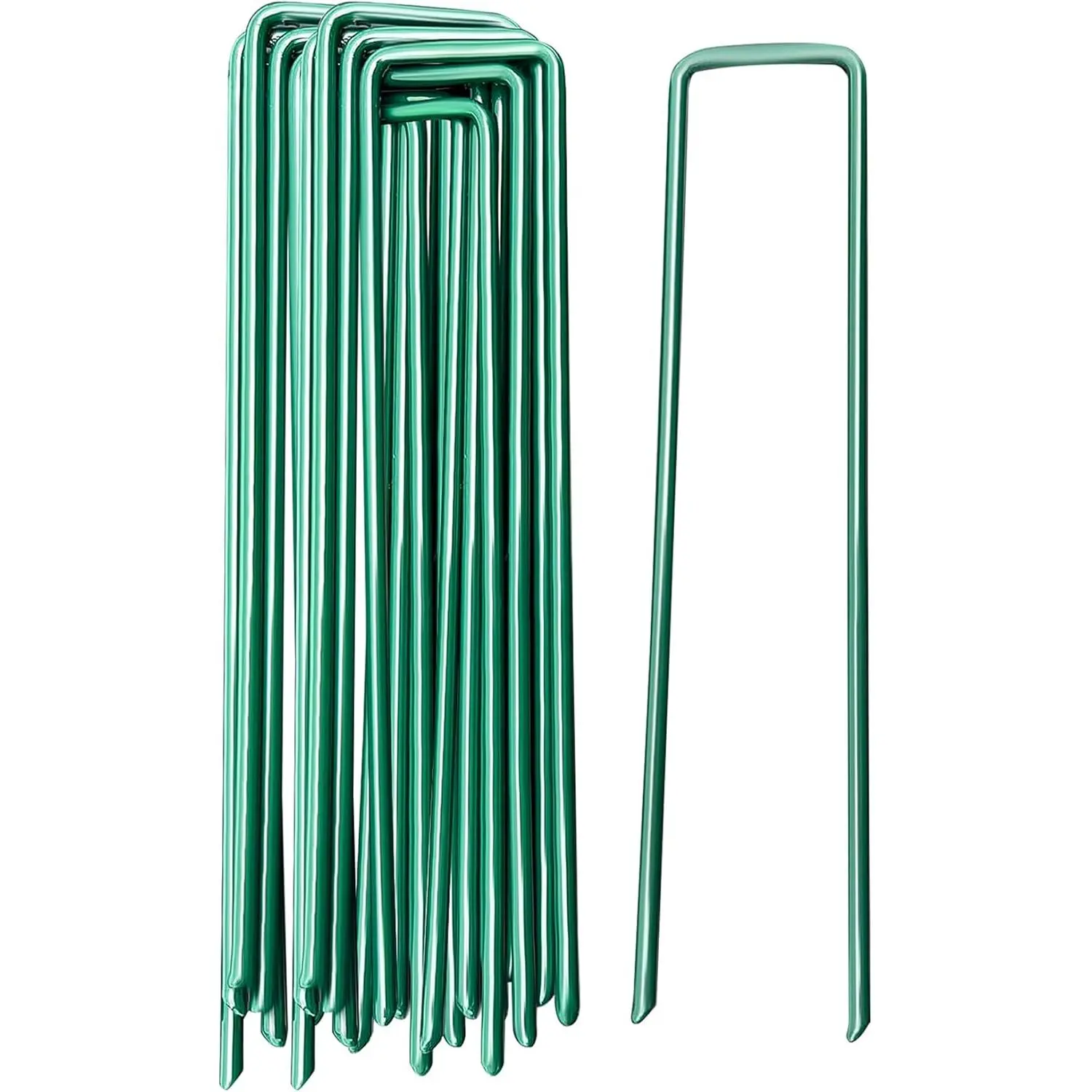 Garden Stakes Ground Staples Landscape Securing Anchor Pegs Gardening Pins Spikes for Lawn Farm Weed Barrier Grass Fabric 10 count