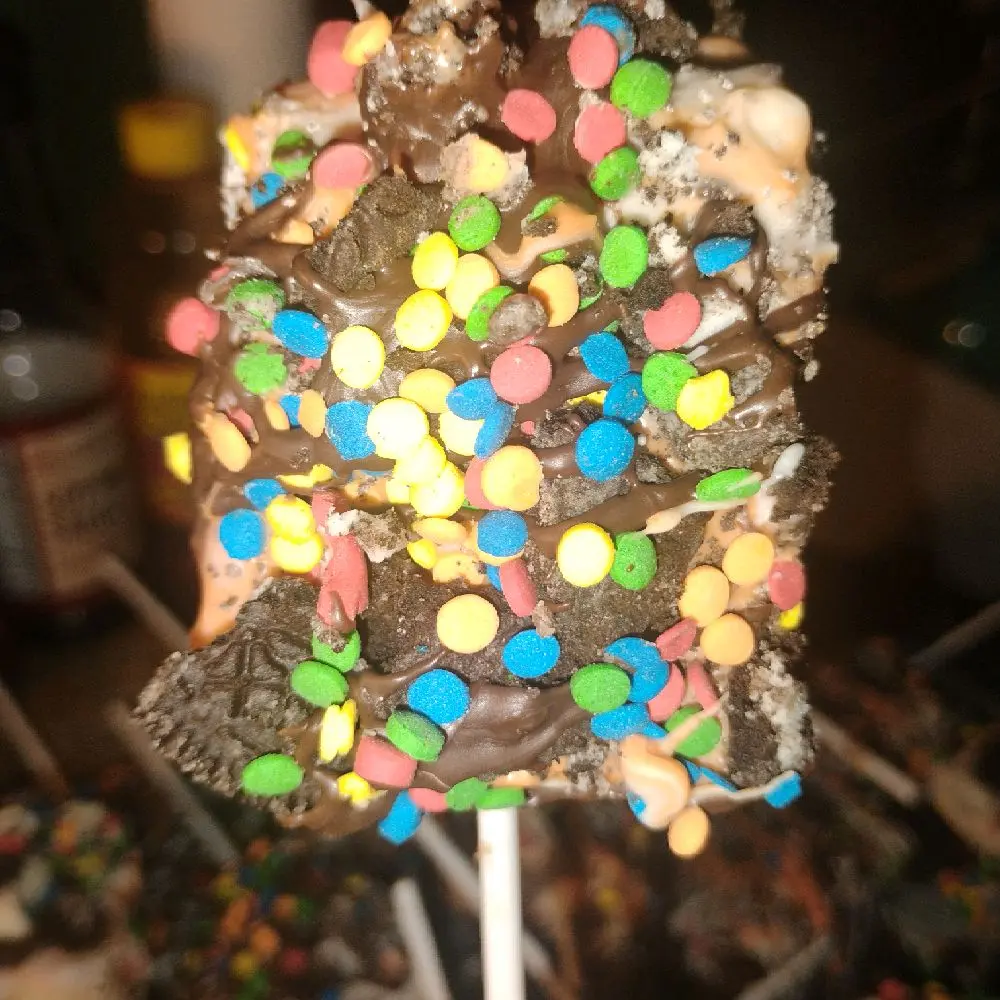 Chocolate Covered Chunky Monkey Rice Krispie Treats with Colorful Sprinkles and Crunchy Texture