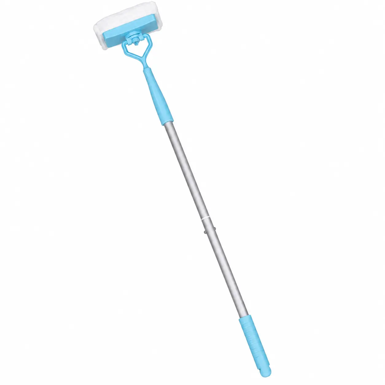 Baseboard and Molding Cleaner Tool with  Extendable Handle - Lightweight Floor Baseboard  Duster with 3 Reusable Microfiber Pads, Wet Dry  360 Swivel Head for Walls Trim Banisters Household Plastic Adjustable Aluminium Blade Microfiber Pack Tool