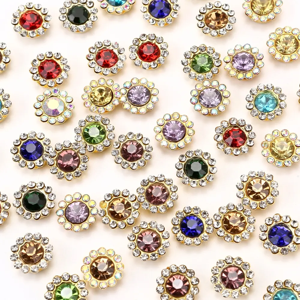 Multifunctional 30-Piece Rhinestone Trim Set, Double Layer Applique for DIY Sewing Projects, Clothing Decoration & Custom Accessories, Glitter Rhinestones