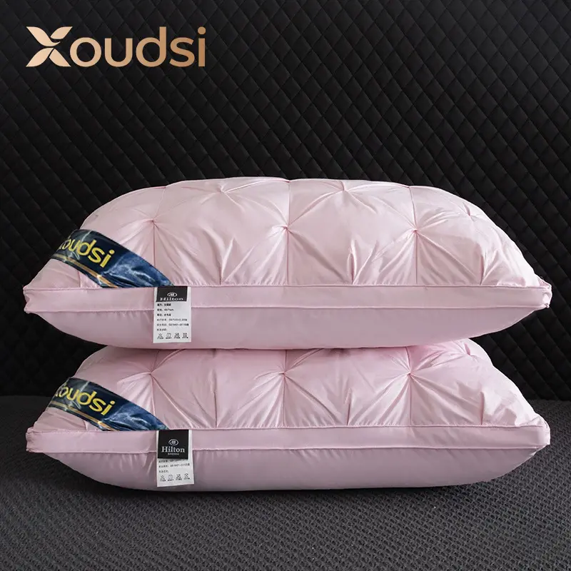 Mellow Sleep | Mellow Puff Pillow – Soft Quilted Puff Grid Design Pillow, Fluffy Plush Bed Pillow with Cloud Like Comfort, Breathable Support Pillow for Side, Back & Stomach Sleepers, Cozy Bed Pillow for Better Sleep