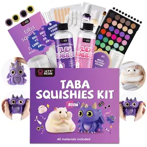 LET'S RESIN Hamster & Dragon Taba Squishy Maker Kit, Make Your Own Squishy All-in-1 Set,Paw Molds, Silicone Pigment Dye, Beginner-Friendly DIY, Sensory Toys, Summer DIY, STEM Crafts, Family-Friendly Imaginative Play, Birthday Gifts & Party Favors