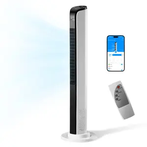 Ubesgoo 42" Tower Fan for Bedroom, Smart Floor Fan with App & Remote Control, 130° Adjustable Oscillating, 3 Speeds, 3 Modes and 12H Timer, 25dB Quiet Fan for Cooling Home Office