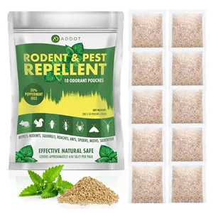 ADDOT Rodent & Pest Repellent - 10 Pack of 30g Peppermint Oil Pouches, Effective Natural Safe Repellent for Mice, Squirrels, Bats, and More